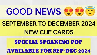 New Cue cards September to December 2024 with Part1 Intro topics  Complete pdf available nowCall [upl. by Enimsaj]