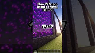 MINECRAFT  How Big can NETHER PORTALS Get 🤔 [upl. by Leribag461]