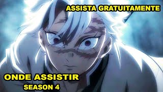 ONDE ASSISTIR EM PORTUGUÊS PTBR KIMETSU NO YAIBA HASHIRA TRAINING ARC Demon slayer 4 temporada ep 1 [upl. by Enelez178]