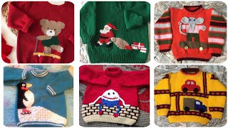 Top 25 Baby Boy Sweater Designs ideas Handknitted multicolour Baby Boy Sweater Design [upl. by Ingra483]