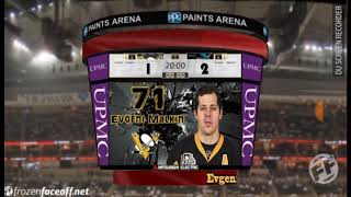 1718 Pittsburgh Penguins goal hornScoreboard [upl. by Ahsrop]