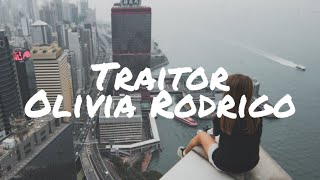 Olivia Rodrigo  Traitor  Clean Lyric Video [upl. by Arihat]