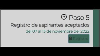 Paso 5 UNADM 2022 Registro de aceptados [upl. by Ahsetra]