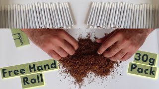 Hand Rolling A Full 30g Pack Of Tobacco In One Go [upl. by Cressy]