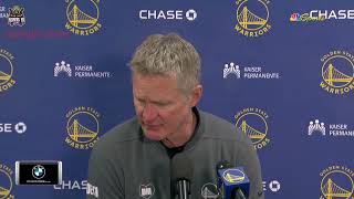 Steve Kerr Postgame Interview  Golden State Warriors beat Charlotte Hornets 11597 [upl. by Aneek412]