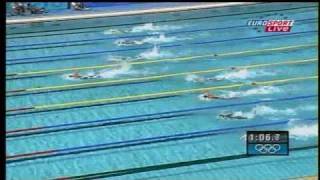 Natación Prueba 4x100 Relevo libre Final Atenas 2004 [upl. by Arayt413]