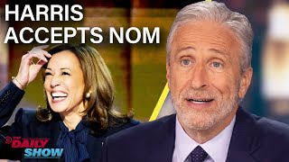 Jon Stewarts DNC Recap Oprah Calls Out Cat Ladies Dem Vibes amp Kamala’s Moment  The Daily Show [upl. by Peterec]