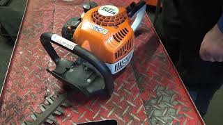 Stihl Hs 45 Front Handle with hand guard replacement [upl. by Rob]