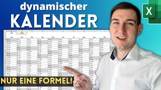 Excel Kalender 2024  Nur eine Formel😲📅 ewiger Jahreskalender mit Wochenende [upl. by Vinita889]