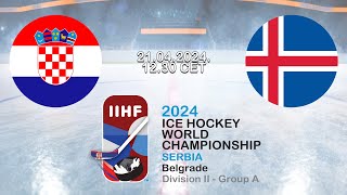 IIHF World Championship D2A  Croatia  Iceland [upl. by Ruperto23]