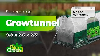 Polytunnel quotSuperDomequot  10 Feet  Stainless Steel loops  BioGreen USA Inc [upl. by Munn]