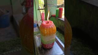 Home made mixd colour candle shorts bottle candle making [upl. by Ahsiekim786]