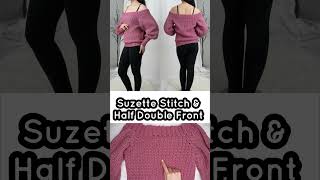 How to Crochet an Off the Shoulder Sweater in 6 Easy Steps crochet crochethook crochetpatterns [upl. by Marnia]