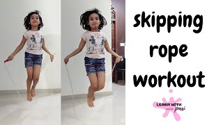 How to Jump Rope Easy Steps  Skipping rope workout  LearnWithPari [upl. by Blinni]