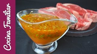 Salsa Chimichurri receta ligera  Recetas de salsa Javier Romero [upl. by Asilehs421]