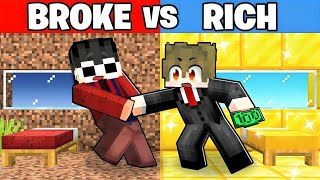 RICH vs BROKE House In Minecraft [upl. by Yeslehc10]