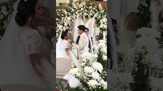 First kiss at INC firstkiss newlyweds wedding ing [upl. by Yortal]