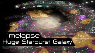 Stellaris Timelapse  Huge Starburst Galaxy Version 311 All DLC [upl. by Durwyn]