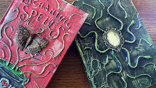 How To Make A Spell Book  Witch Halloween Decor  Easy DIY Mod Podge amp Tissue Paper Spell Book Prop [upl. by Hedley]