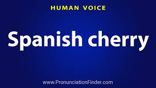 How To Pronounce Spanish cherry [upl. by Alyakim162]