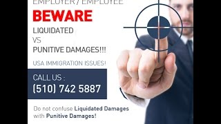 Liquidated Damages vs punitive damages on H1B contracts  Employers and Employees Beware [upl. by Codel]