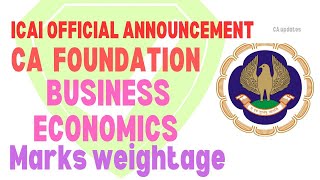 🎯Business Economics Marks Weightage in Tamil CA Foundation  CA updates [upl. by Hitoshi337]