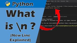 What is \n backslash n Newline and Multiline Explained with Python [upl. by Felike]