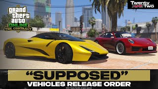 GTAO The Contract  “Supposed” Unreleased Vehicles Release Order [upl. by Nady549]