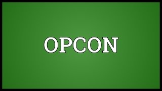 OPCON Meaning [upl. by Dredi]