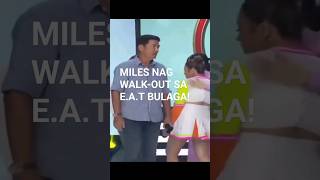 Miles Ocampo nag walkout sa EAT BULAGA henyomaster tvj [upl. by Crispen831]