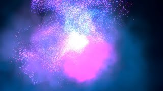 Power sparkles sphere swarm Glow visual effect of blue and pink bokeh lights [upl. by Renaxela866]