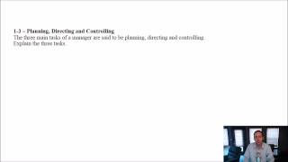 MA Module 1 Video 6 Planning Directing and Controlling Problem 13 [upl. by Eelnayr]