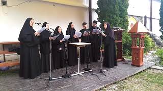 Agni Parthene  Studite nuns choir in Univska Lavra Ukraine [upl. by Ennoved397]