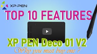 XP Pen Deco 01 v2 Feature  Why you must buy one Pen Tablet [upl. by Elnukeda]