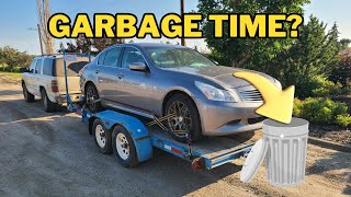 My Infiniti G37 Almost Mechanically Totaled Itself Over a 20 Part Again [upl. by Evelin]