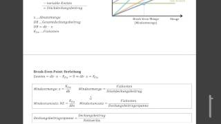 Kostenrechnung 03 BreakEvenAnalyse 1 DE [upl. by Anirbes]