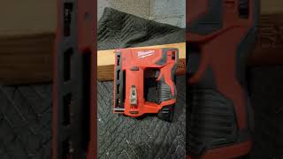 Milwaukee M12 38 crown stapler T50 staples model 244720 [upl. by Dambro]