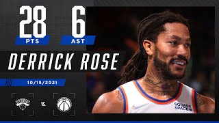 Derrick Rose with 28 PTS and 6 AST for the Knicks 🍿 [upl. by Fairlie199]