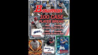 RECAP CASES 8687 CHOICEJUMBO  2024 BOWMAN 100 CASE Player Break FANATICS LIVE 051924 [upl. by Ronoc]