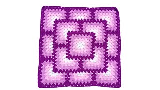 Como tejer el Cuadrado o muestra de colores N° 66 a crochet para colchas y cojines paso a paso [upl. by Shina]