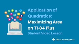 Applications of Quadratics Maximizing Area on the TI84 Plus Graphing Calculator [upl. by Oliy]