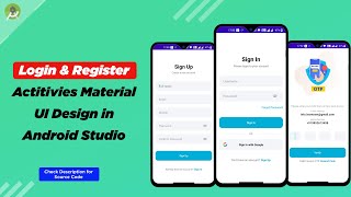 How to create Login and Register screen with OTP Verification in Android Studio  Material UI Design [upl. by Pinkerton587]