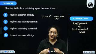 Fluorine is the best oxidising agent because it has [upl. by Antonella841]