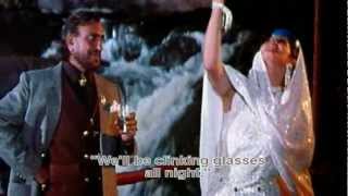 Raat Bhar Jaam Se Eng Sub Full Video Song HD With Lyrics  Tridev [upl. by Weitzman]