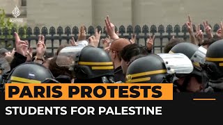 Students call on French government to help Palestine  AJshorts [upl. by Petrick]