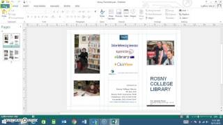 Using Publisher to create a pamphlet [upl. by Mayram]
