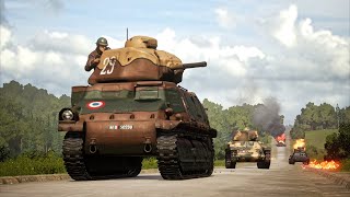 Post Scriptum  French Tanks offer Brutal Resistance at Stonne  4K [upl. by Elesig]