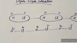 dipole dipole interaction 9th chemistry lectr64 [upl. by Ayikat]