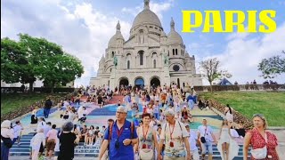 🇨🇵Montmartre Paris summer season walkthrough 4k love paris france [upl. by Arin395]