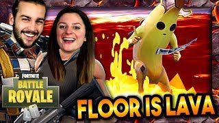 ON TESTE LE MODE FLOOR IS LAVA DE FORTNITE   FORTNITE DUO LE SOL EST EN LAVE [upl. by Tabib]